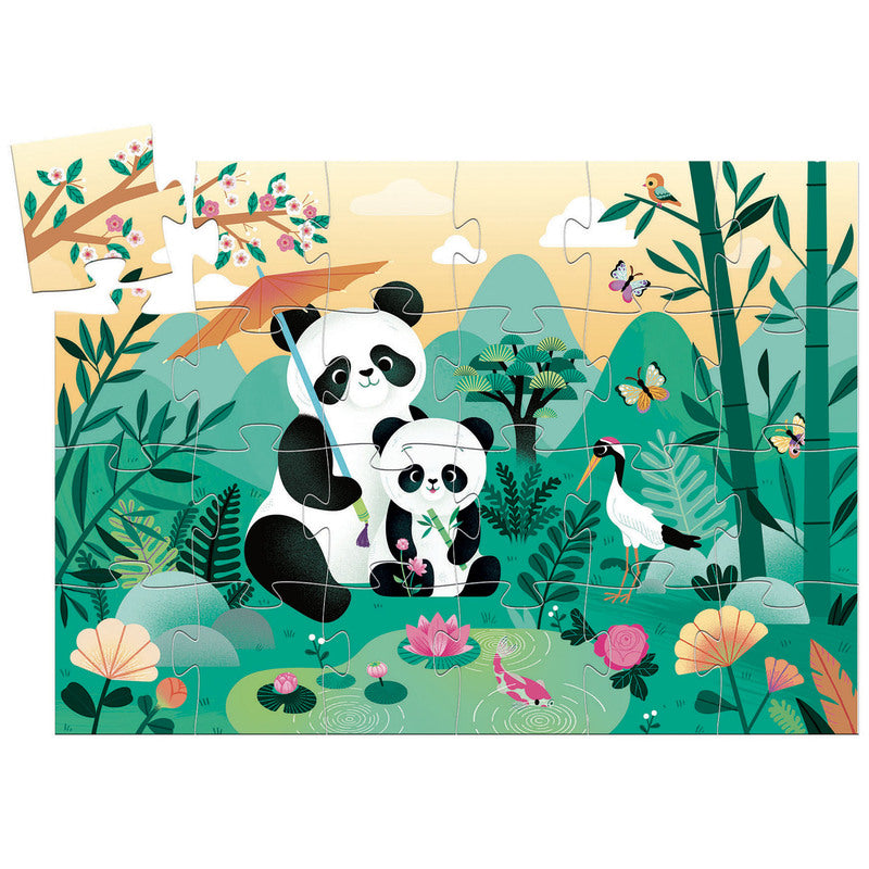 Djeco - Leo the Panda Silhouette Puzzle 24 piece