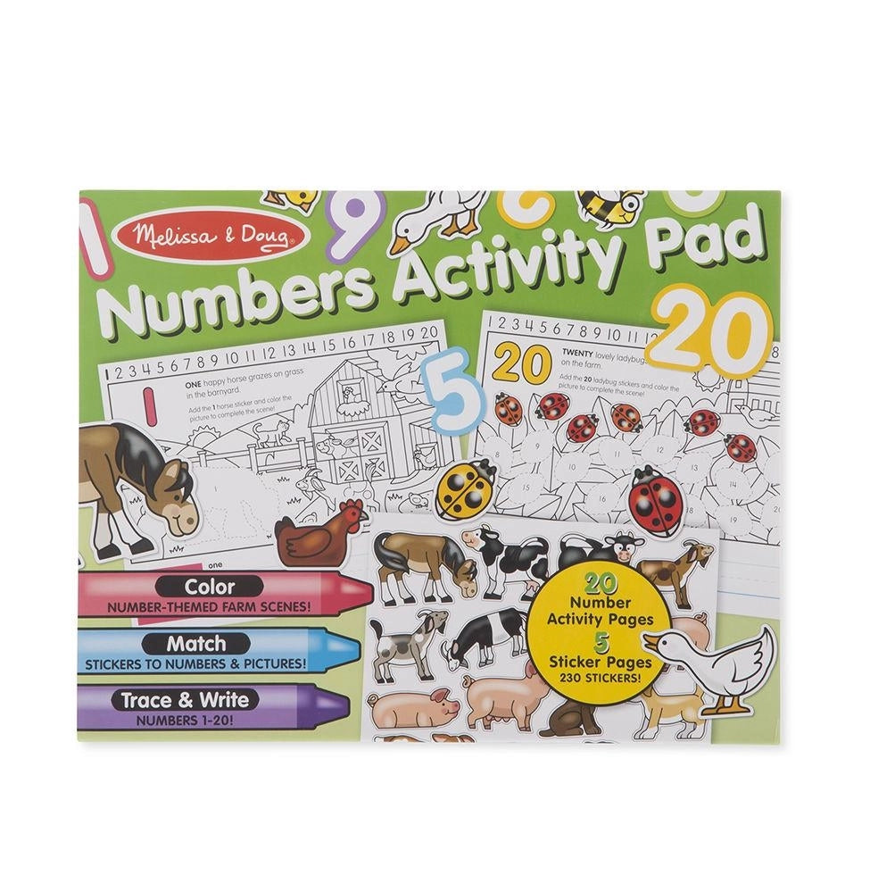 melissa and doug numbers activity pad