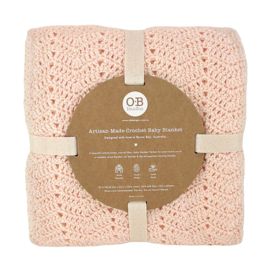 OB Designs - Crochet Baby Blanket - Peach