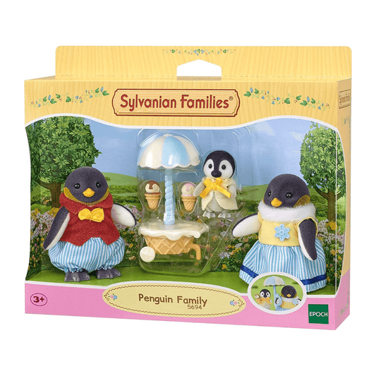 Sylvanian Family penguin Family 3 characters with icecream stand