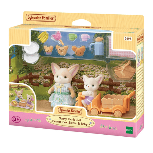 Feenec fox sylvanian family characters with a picnic set