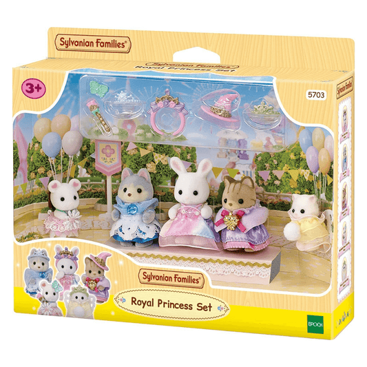 Sylvanian families royal princess set 5 characters and princess accessories