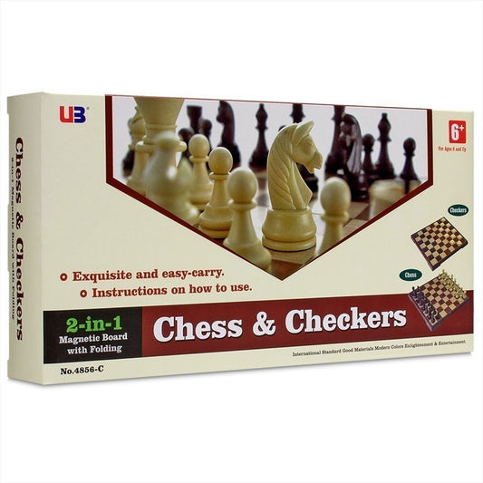 Magnetic Chess and Checkers 12Inch