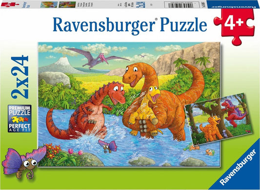 Ravensburger - Dinosaurs at play 2x24 piece puzzle