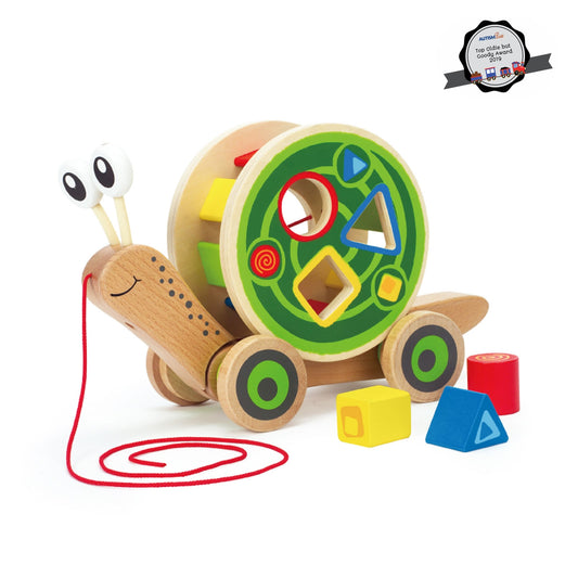 Hape - Snail Pull and Play Shape Sorter - Hape