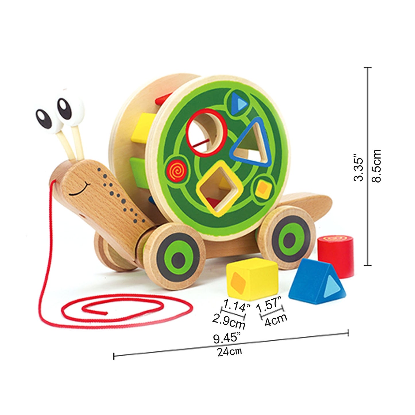 Hape - Snail Pull and Play Shape Sorter