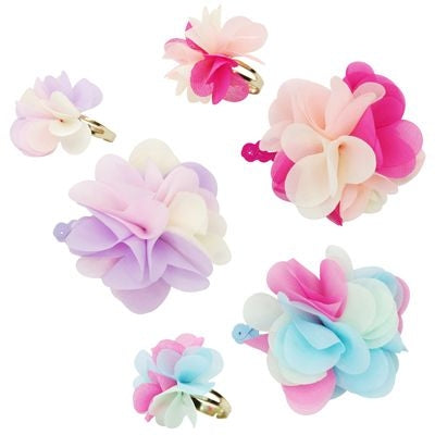 Pink Poppy - Carnation Petals Hairclip and Ring Set