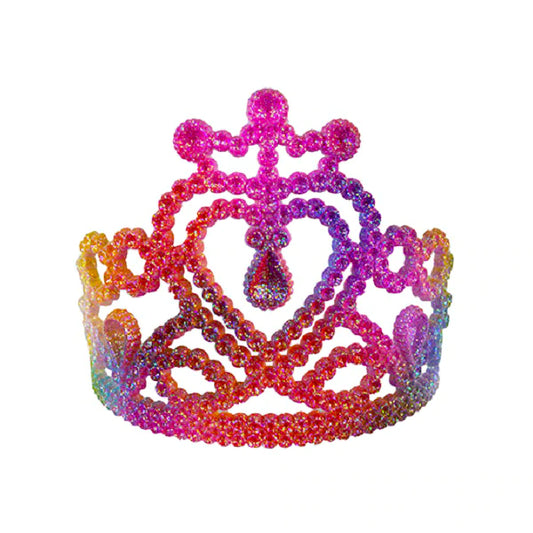 rainbow glitter tirara