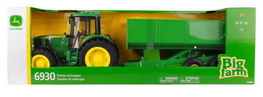 John Deere - Big Farm Tractor with Wagon 1:16