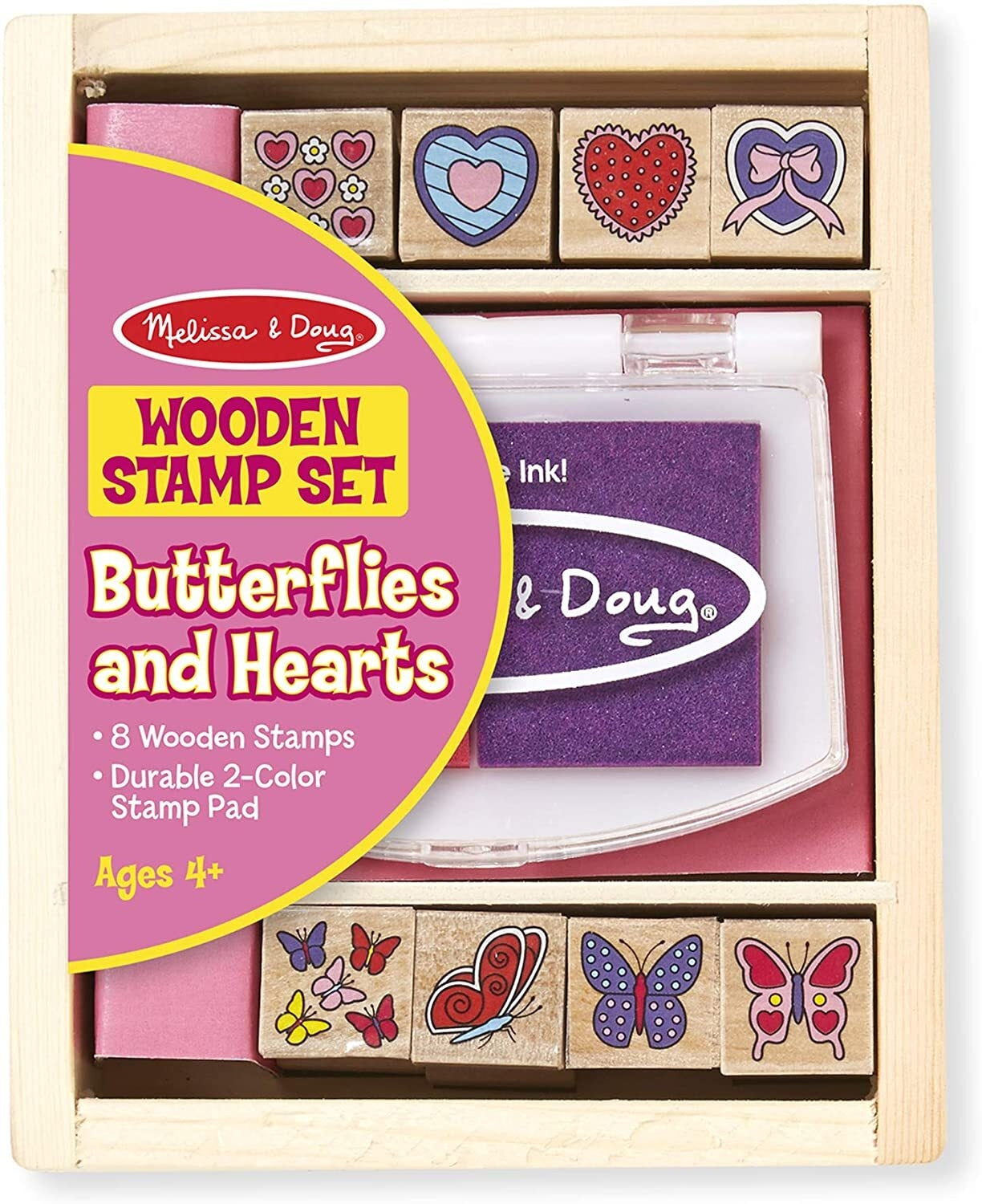 Melissa and Doug - Butterfly And Hearts Stamp Set