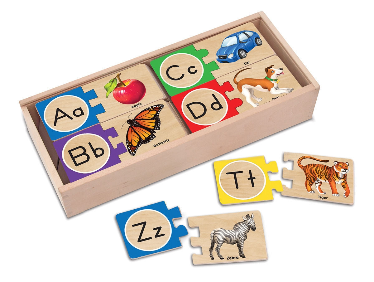 Melissa and Doug - Alphabet Wooden Puzzle Cards