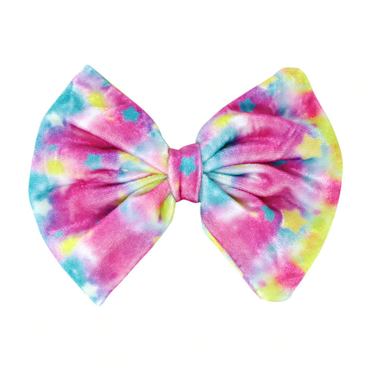Pink Poppy - Rainbow Velvet Dream Hair Bow