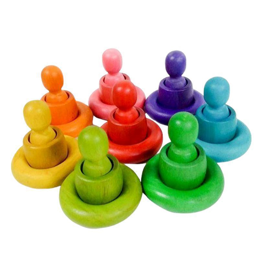 Rainbow People Cups and Rings