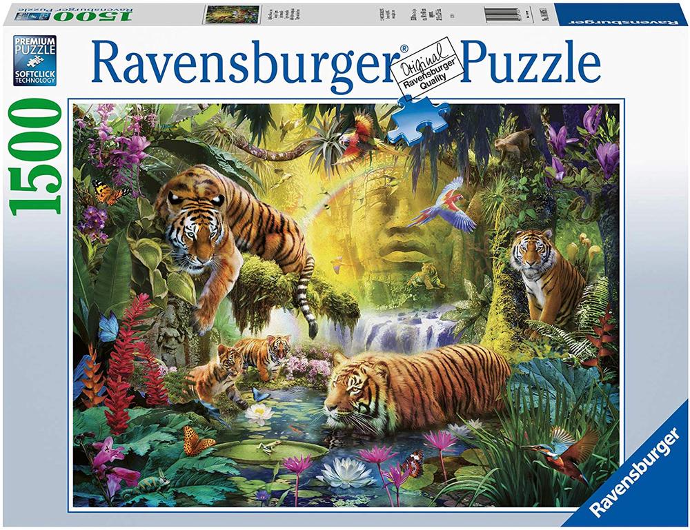 Colourful Jungle Puzzle with Tigers 1500 piece
