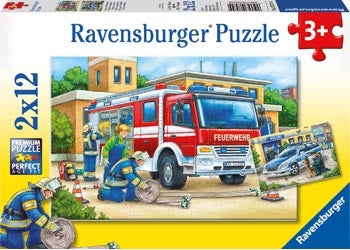 Ravensburger - Police and Firefighters 2 x 12 piece