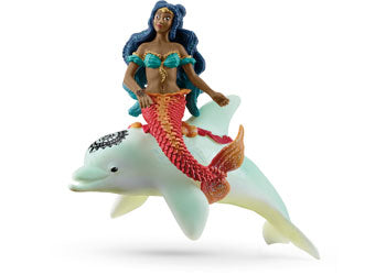 mermaid riding on a dolphin