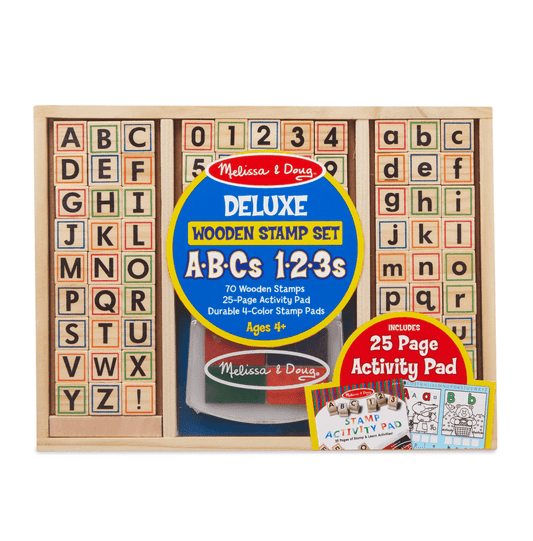 Melissa and Doug - Deluxe Wooden Stamp Set ABC-123