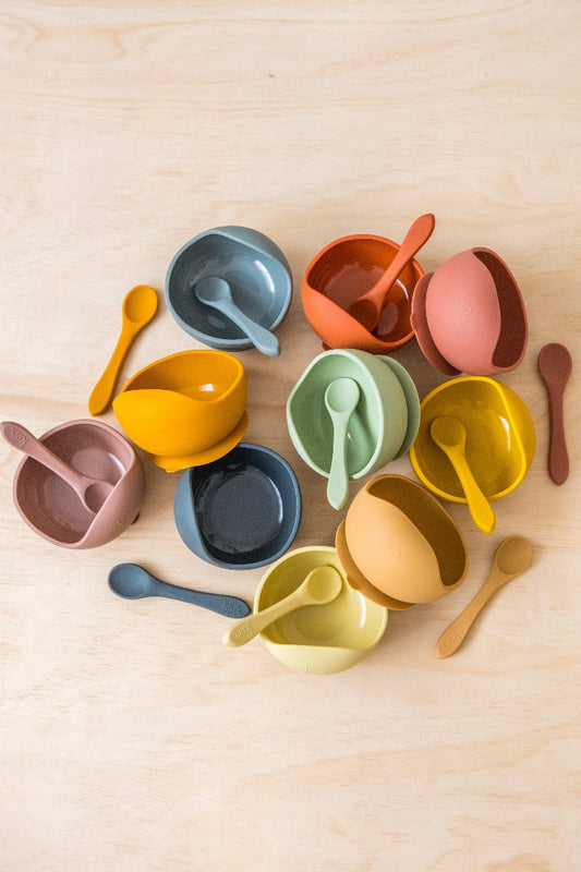 Kiin - Silicone Bowl and Spoon - Assorted Colours