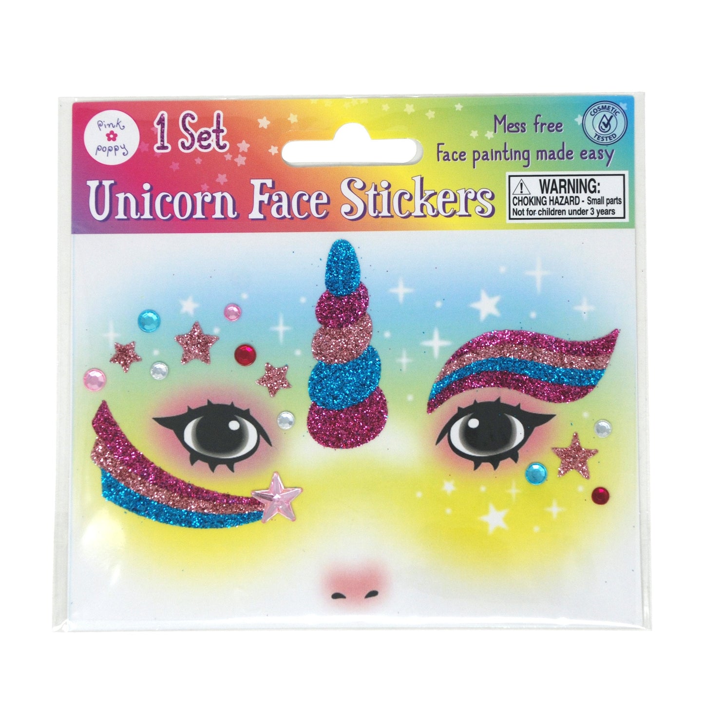Pink Poppy - Unicorn Glitter Face Stickers