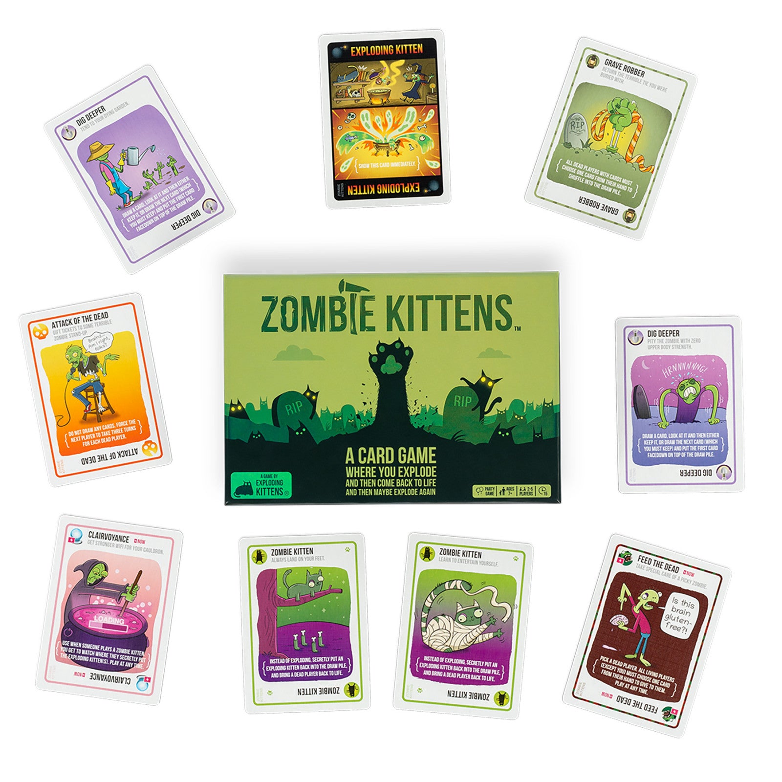 zombie kittens card samples